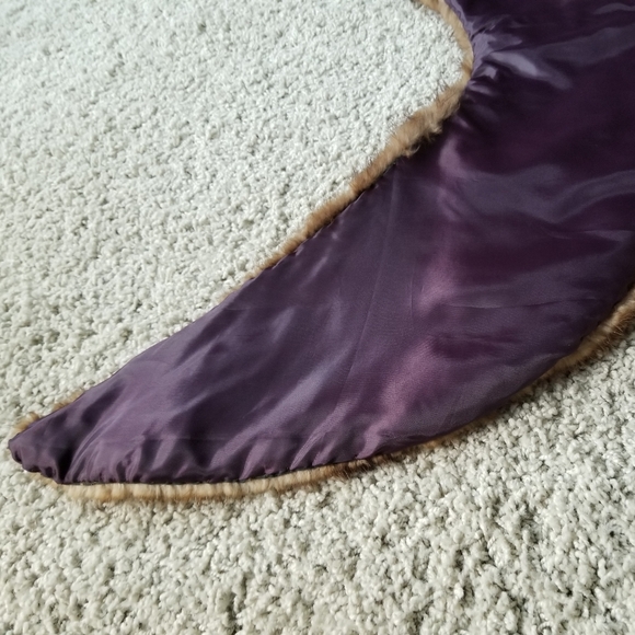 Vintage Real Mink Fur Collar with Button Closure - Picture 10 of 11